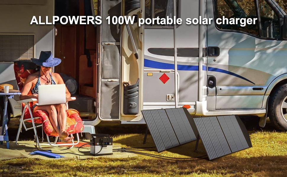 ALLPOWERS 400W / 200W / 140W / 100W / 60W Solar Charger,Portable Waterproof Foldable Solar Panel for Camping RV Garden Roof