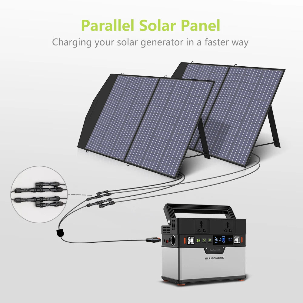 ALLPOWERS 400W / 200W / 140W / 100W / 60W Solar Charger,Portable Waterproof Foldable Solar Panel for Camping RV Garden Roof