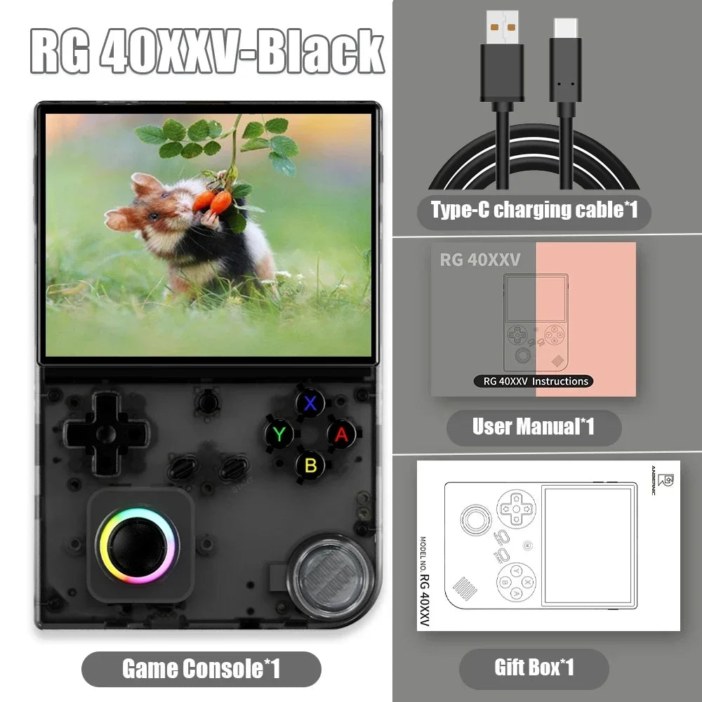 ANBERNIC RG 40XXV 4.0inch IPS Screen Retro Handheld Game Console Video Player  Linux 5G WIFI Bluetooth 256G 300+ PSP Games Gift