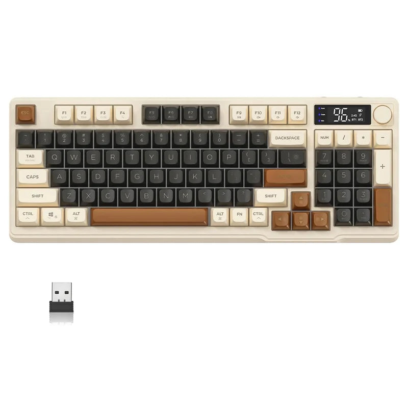 ZIYOU LANG M96 96% Membrane Wireless Gaming Keyboard BT/2.4G Silent Rainbow LED