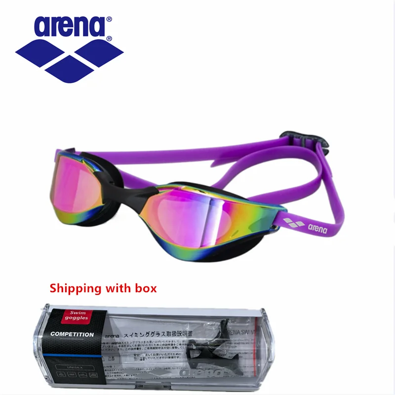 ARENA waterproof and anti fog racing professional high-definition swimming goggles UV400 competition training swimming equipment