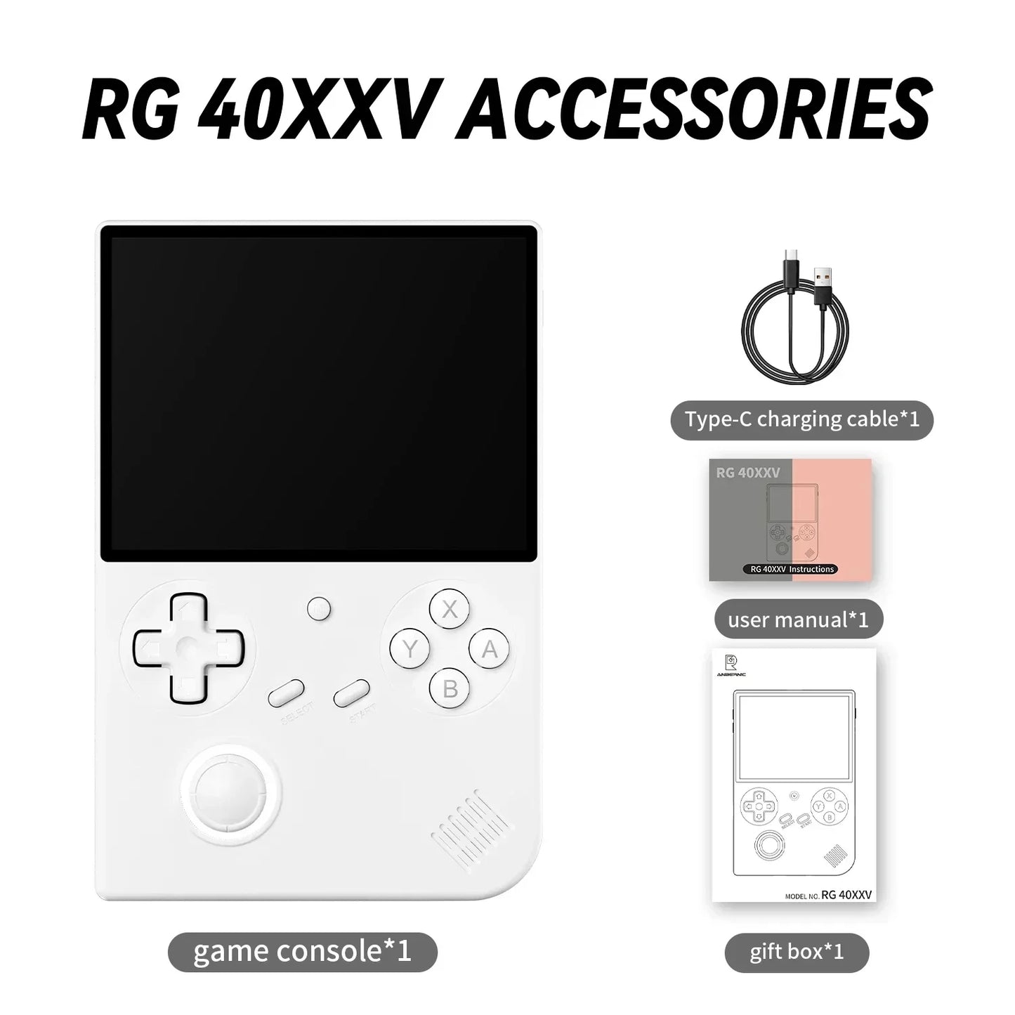 ANBERNIC RG 40XXV 4.0inch IPS Screen Retro Handheld Game Console Video Player  Linux 5G WIFI Bluetooth 256G 300+ PSP Games Gift