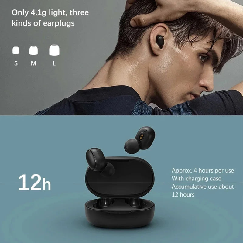 Xiaomi Redmi Airdots 2 Wireless Bluetooth Headset with Mic Earbuds Airdots 2 Fone Bluetooth Earphones Wireless Headphones