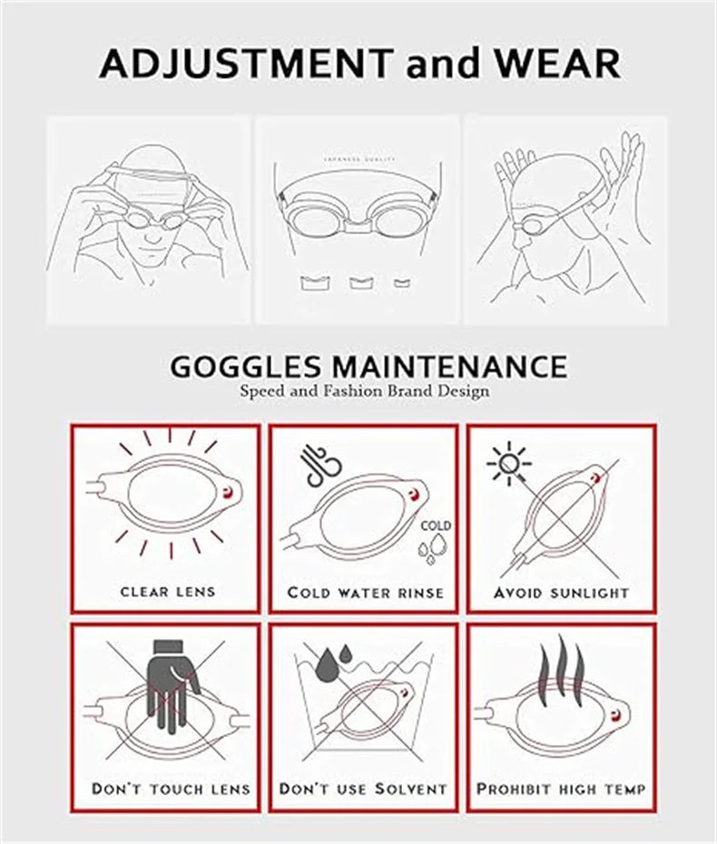 ARENA Professional Anti-Fog HD Swimming Goggles Leak Proof  Protection Glasses Men Women Adjustable Silicone Swim EYEWEAR