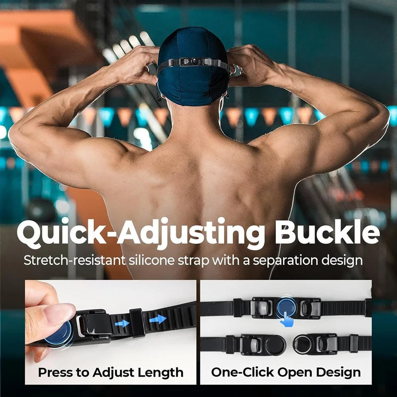 Large Frame Adult Swim Goggles Anti-Fog Wide View Coated Lens UV Protection Pool Swimming Glasses for Adult Youth Men Women