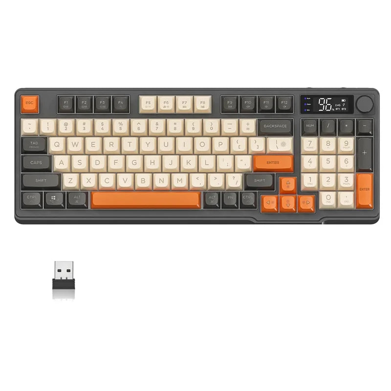 ZIYOU LANG M96 96% Membrane Wireless Gaming Keyboard BT/2.4G Silent Rainbow LED