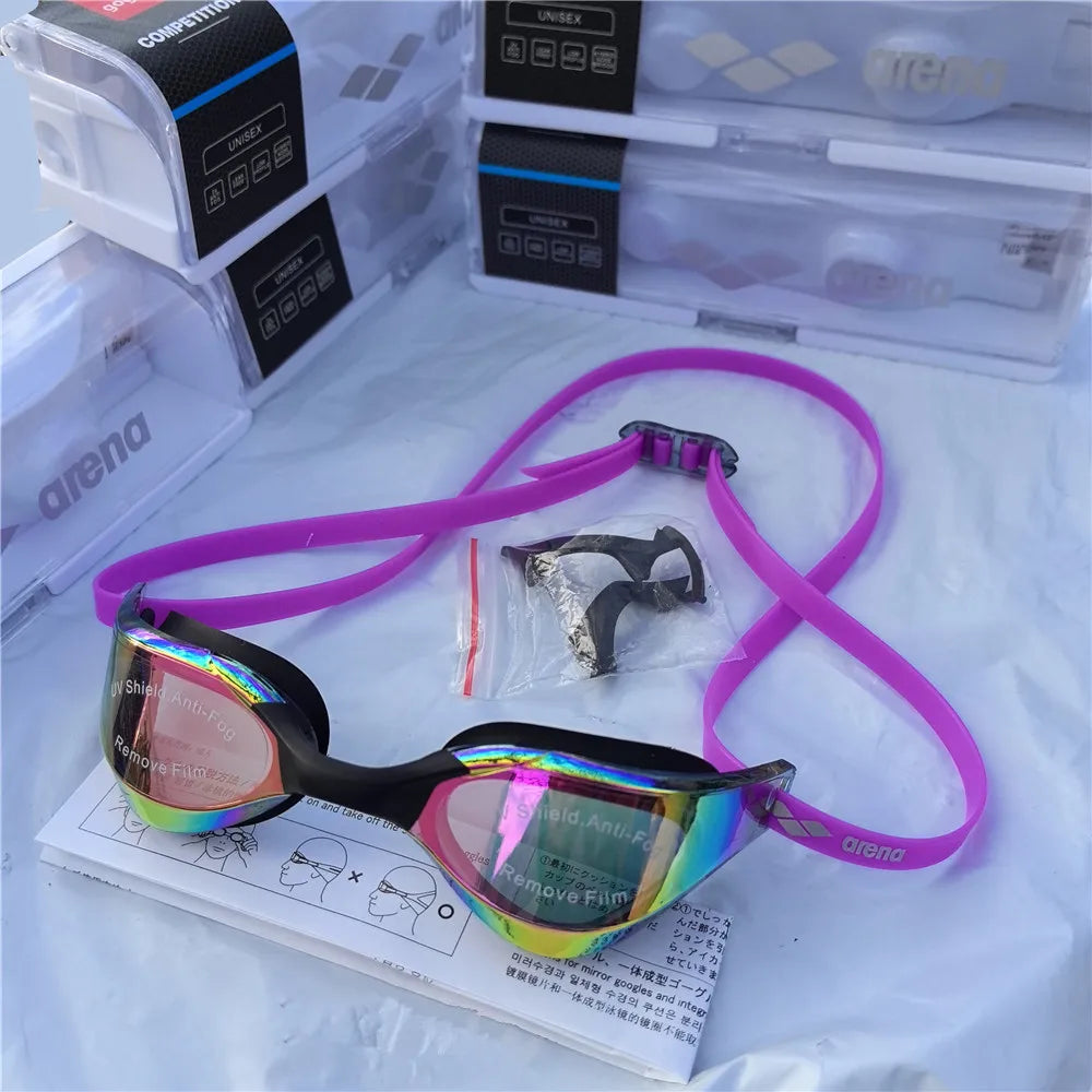ARENA waterproof and anti fog racing professional high-definition swimming goggles UV400 competition training swimming equipment
