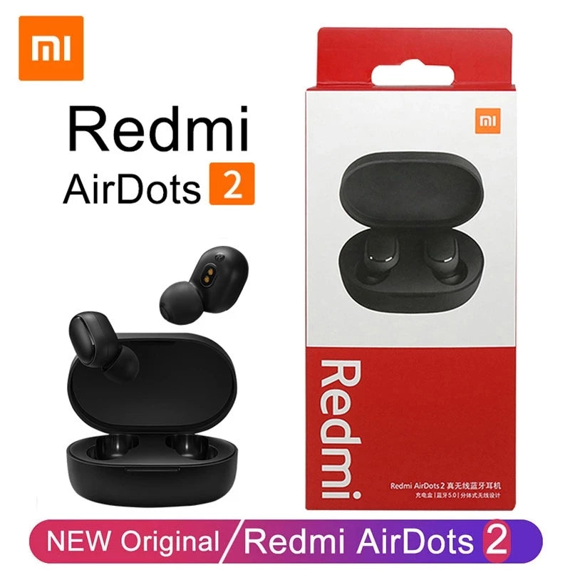 Xiaomi Redmi Airdots 2 Wireless Bluetooth Headset with Mic Earbuds Airdots 2 Fone Bluetooth Earphones Wireless Headphones