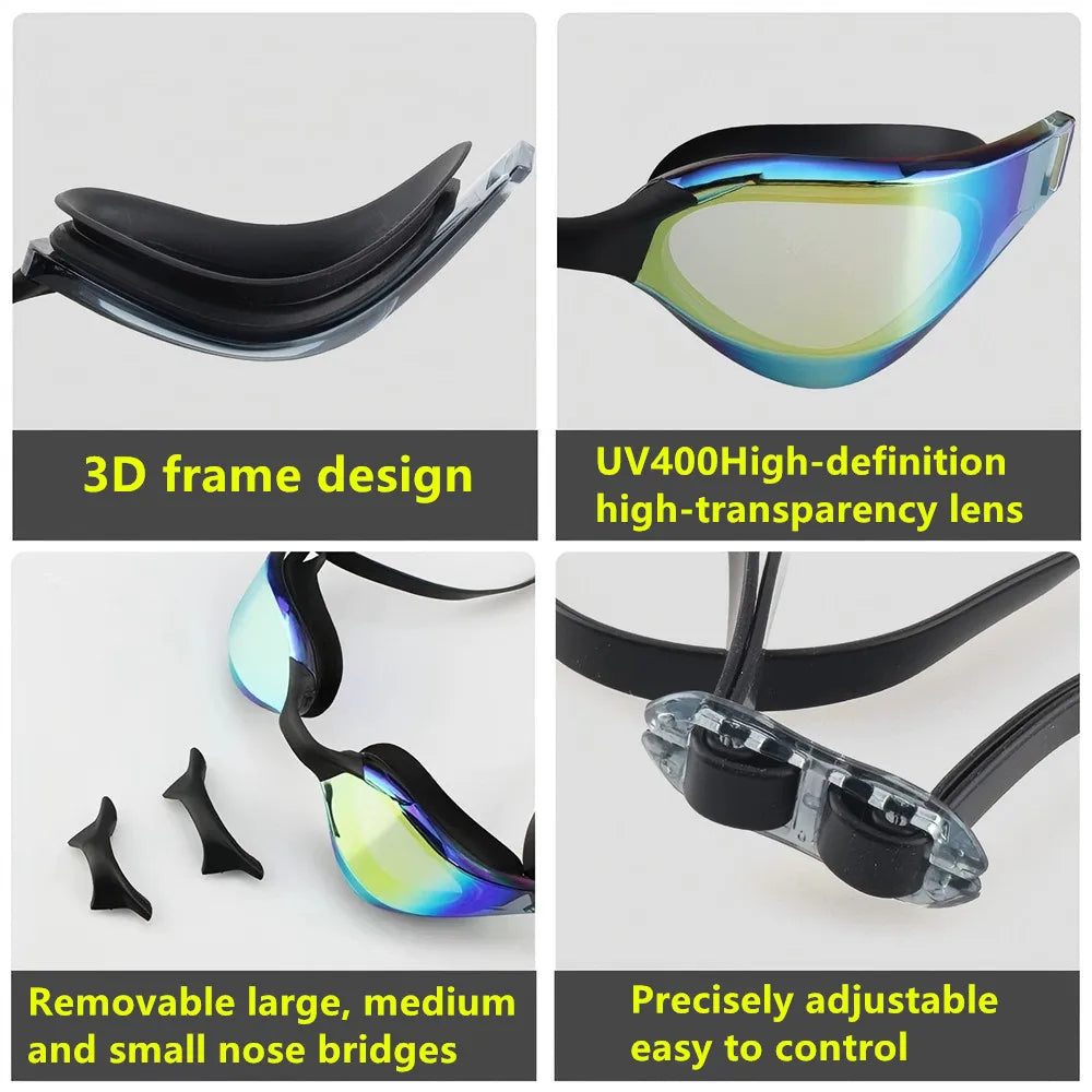 ARENA waterproof and anti fog racing professional high-definition swimming goggles UV400 competition training swimming equipment