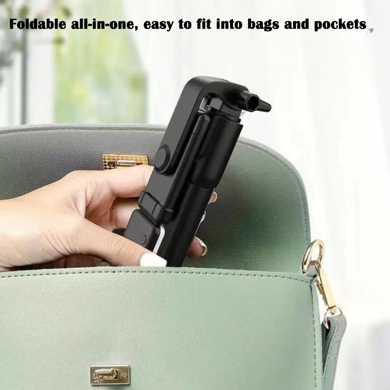 Wireless Bluetooth Selfie Stick Tripod Stand with Fill Light Remote Shutter Tripod For iPhone Samsung Xiaomi Live Phone Holder