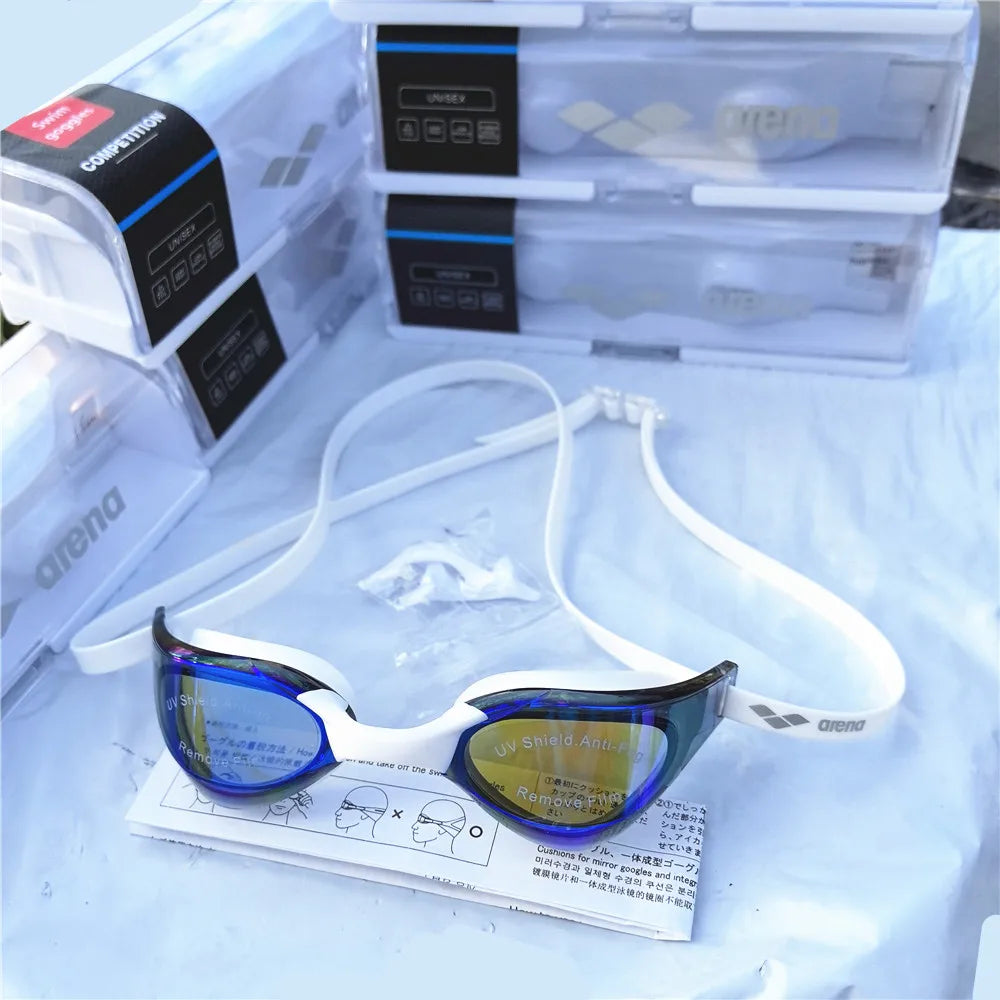 ARENA waterproof and anti fog racing professional high-definition swimming goggles UV400 competition training swimming equipment