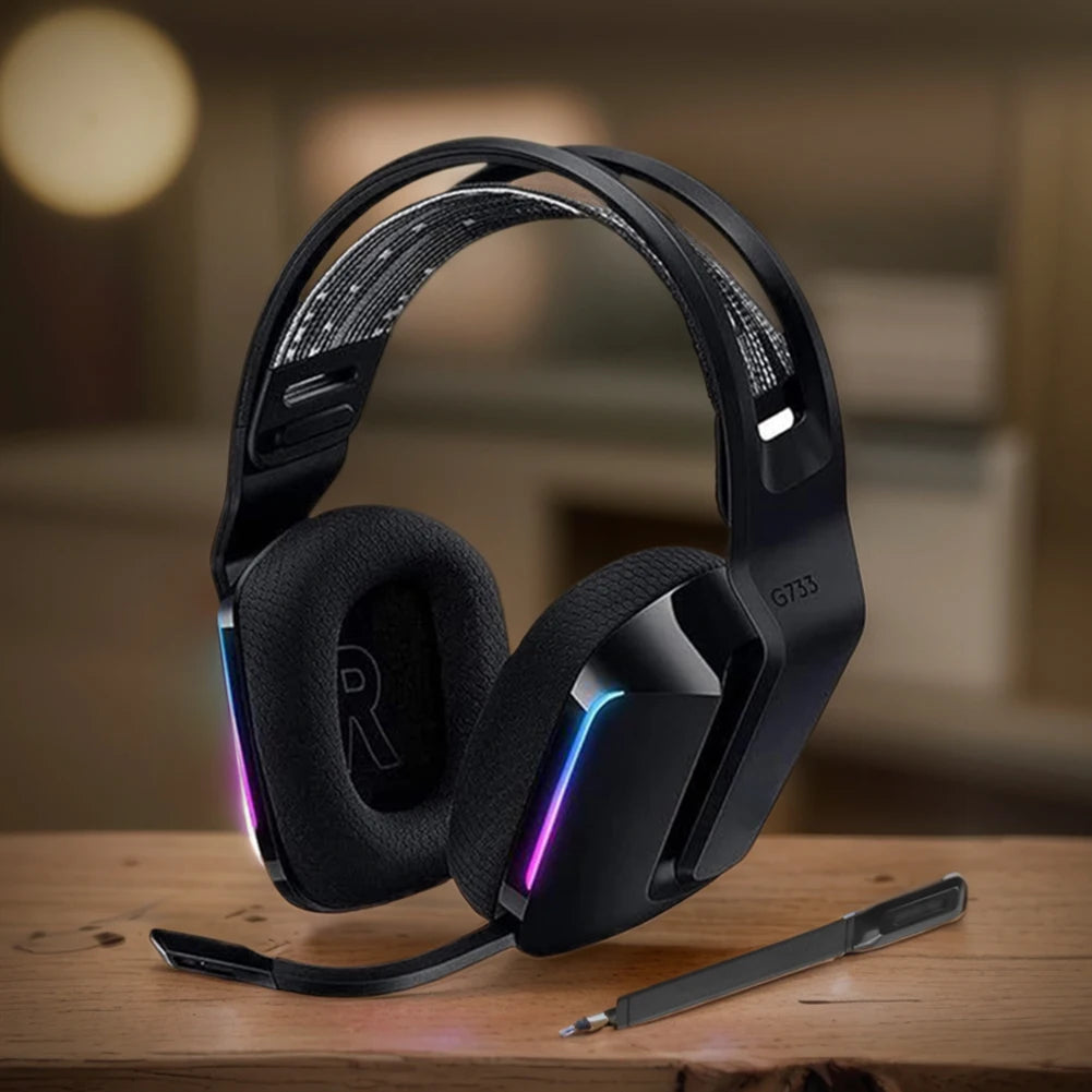 Wireless Gaming Headset Mic Aux 3.5mm Wireless Headphone Replacement Microphone Headset Mic for Logitech G733 Gaming Headphones