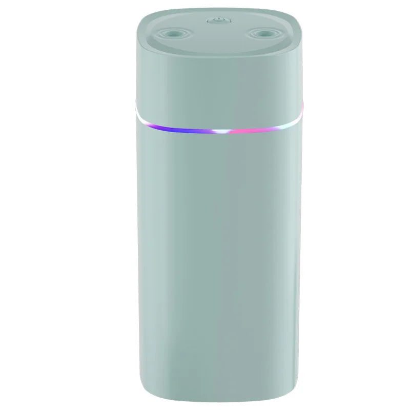 Dual-Nozzle USB Humidifier | 800ml/H Super Mist & Ultra Quiet | Car/Home Moisturizing Device