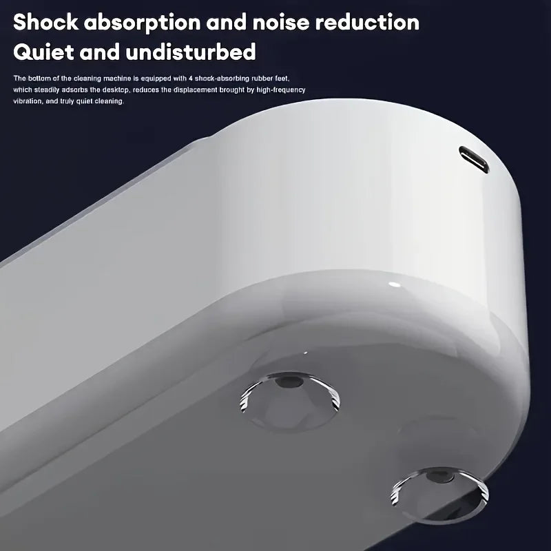 1pc High-Frequency Ultrasonic Glasses Cleaner Machine - Wireless Control, Multi-Purpose Cleaning for Eyewear and Accessories