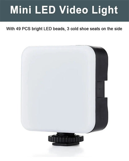 STTKGZD Smartphone Vlogging Kit With Tripod Phone Holder Mini Microphone Fill Light Starter Handle Portable Stabilizer Bracket