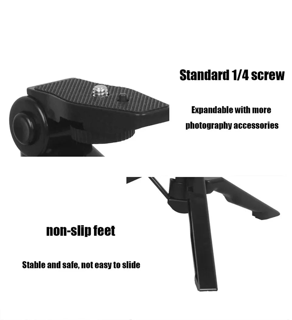 STTKGZD Smartphone Vlogging Kit With Tripod Phone Holder Mini Microphone Fill Light Starter Handle Portable Stabilizer Bracket