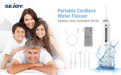 Sejoy Cordless Electric Water Flossers for Teeth Water Dental Flosser Portable Oral Irrigator Rechargeable