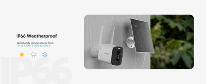 ZUMIMALL  2K Solar/battery Camera for Home Security, 3MP Color Night Vision, Wireless Outdoor,2.4GHz WiFi, 2-Way Talk,