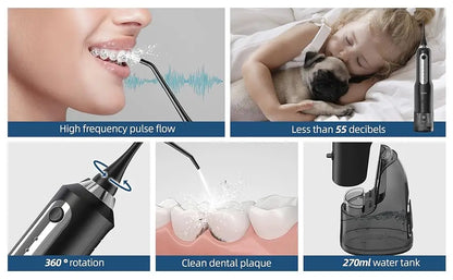 Sejoy Cordless Electric Water Flossers for Teeth Water Dental Flosser Portable Oral Irrigator Rechargeable