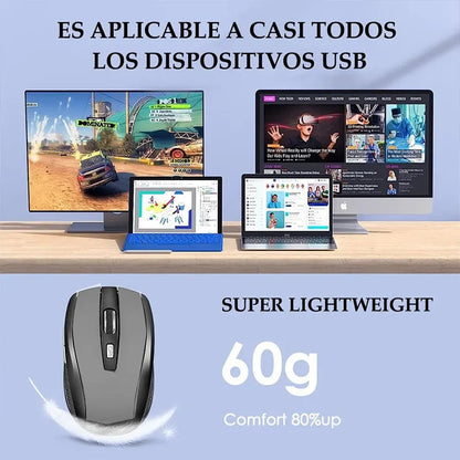 2.4G Wireless Mouse Bluetooth Mouse Ergonomic 800/1200/1600DPI 6 Mute Buttons Mouse For MacBook Tablet Laptops Computer PC