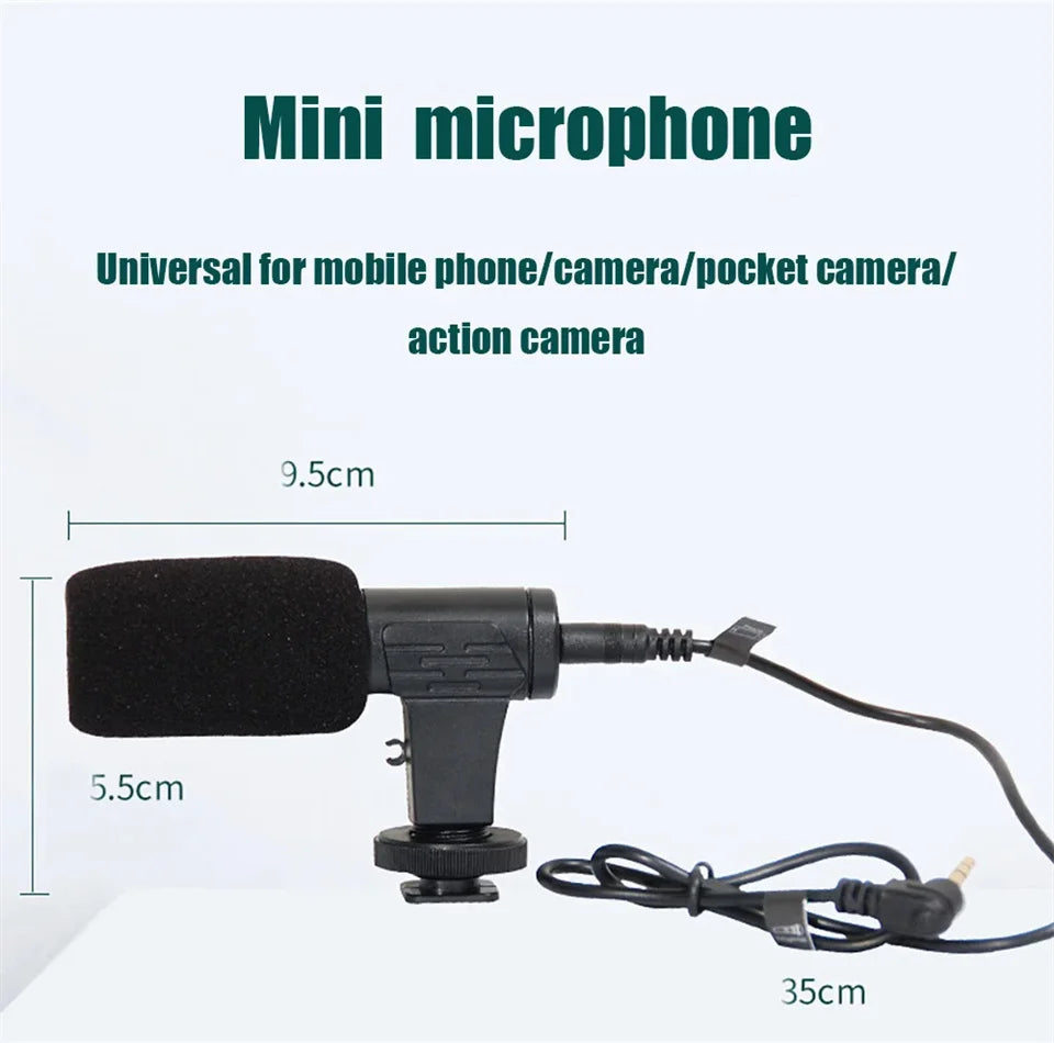 STTKGZD Smartphone Vlogging Kit With Tripod Phone Holder Mini Microphone Fill Light Starter Handle Portable Stabilizer Bracket