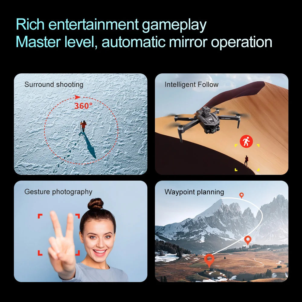V168 PRO MAX GPS Drone Professional 8K Camera Aerial FPV Brush Avoiding Obstacle with Large Screen Remote Control Folding Drone