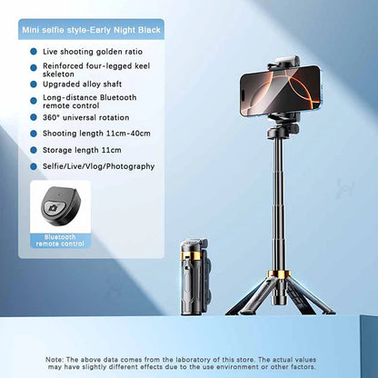 Super Mini Selfie Stick Portable Phone Holder Shooting Aid Versatile Integrated Design Bluetooth Remote For Live Broadcas