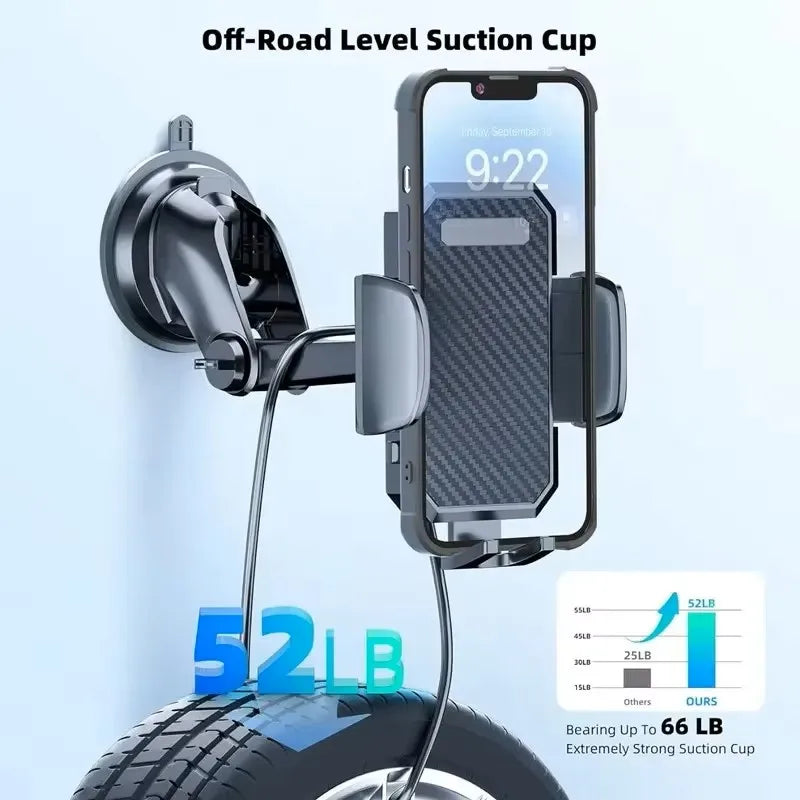 2025 NEW Universal Sucker Car Phone Holder 360° Windshield Car Dashboard Mobile Cell Support Bracket for Smartphones