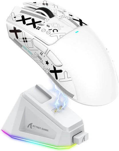 ATTACK SHARK X11 PixArt PAW3311 Three Mode Wireless Gamer Mouse Charging Dock Gaming Sensor, BT/2.4G Wireless Mouse