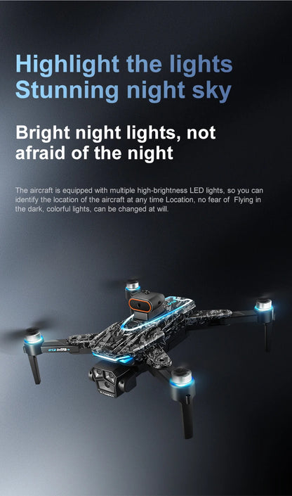 New D13 RC Drone 4K Professional HD Triple Camera 5G WIFI FPV Dron 360° Obstacle Avoidance Brushless Large Screen Quadcopter Toy