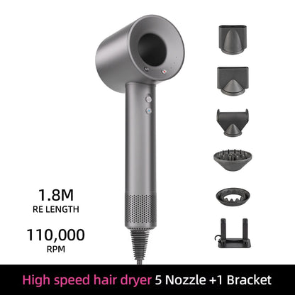 Negative ion hair dryer with high speed and no blades High power silent and quick drying Portable, suitable for home and travel