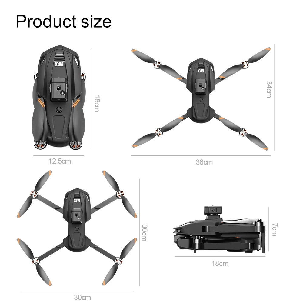 V168 PRO MAX GPS Drone Professional 8K Camera Aerial FPV Brush Avoiding Obstacle with Large Screen Remote Control Folding Drone