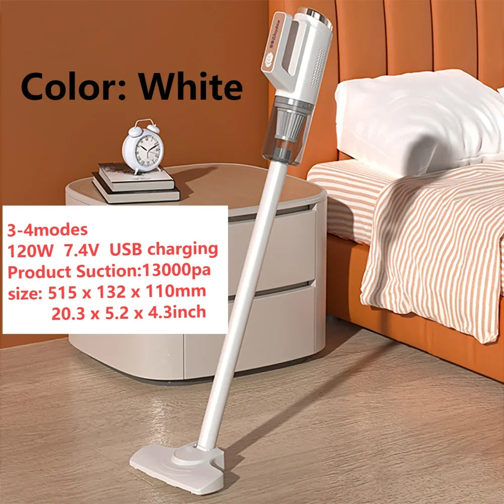Portable Dust Buster Cordless Handheld Vacuum Cleaner 35500RPM Handheld Dust Collector 13000Pa Mini Car Hoover Home Car Dual Use
