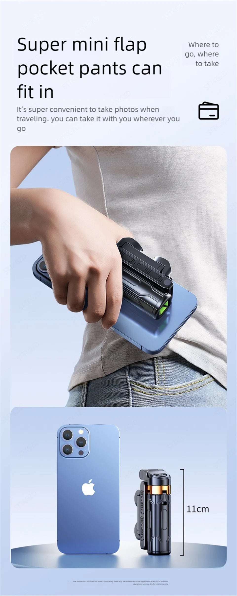 Super Mini Selfie Stick Portable Phone Holder Shooting Aid Versatile Integrated Design Bluetooth Remote For Live Broadcas