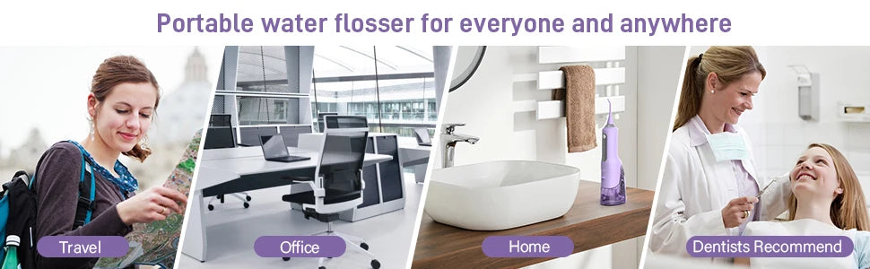 Sejoy Cordless Electric Water Flossers for Teeth Water Dental Flosser Portable Oral Irrigator Rechargeable