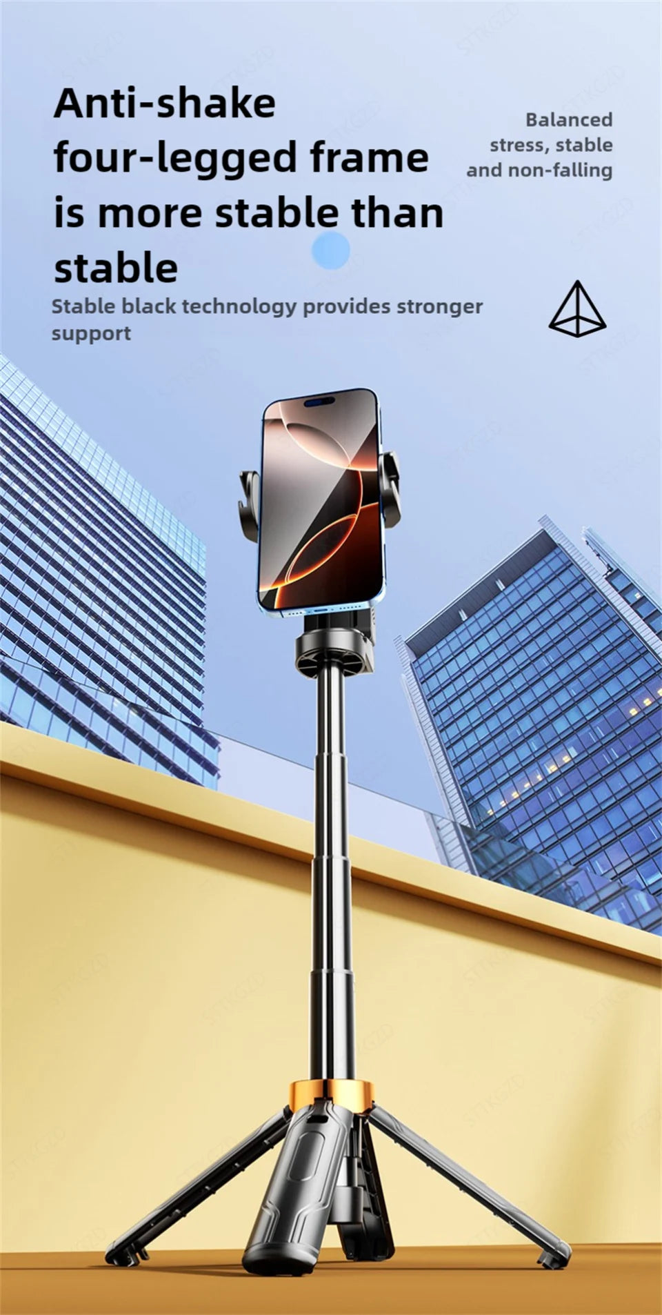 Super Mini Selfie Stick Portable Phone Holder Shooting Aid Versatile Integrated Design Bluetooth Remote For Live Broadcas