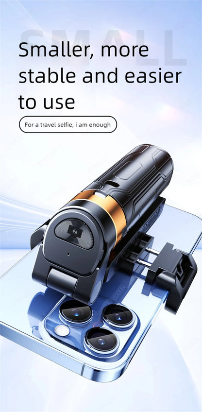Super Mini Selfie Stick Portable Phone Holder Shooting Aid Versatile Integrated Design Bluetooth Remote For Live Broadcas