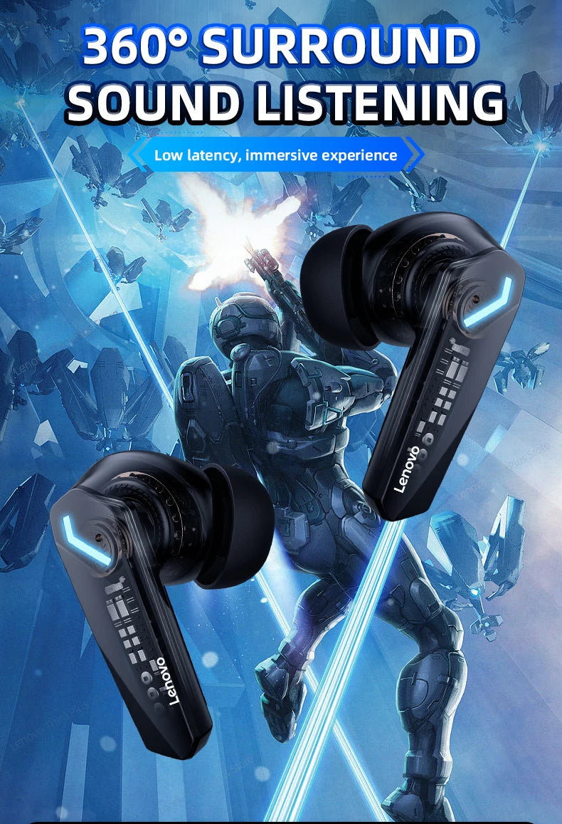 Lenovo GM2 Pro Gaming Earphones Bluetooth 5.3 Sport Headset Dual Mode HD Call Noise Reduction Earbuds with Mic Music Earphones