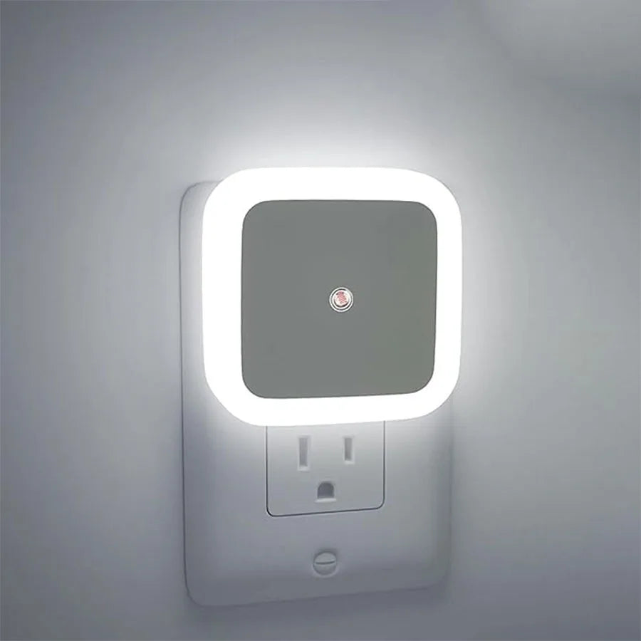 Plug in Dimmable Led Night Light with Auto Dusk to Dawn Sensor,for Hallway Bedroom Kids Room Kitchen Stairway，4Pack white light