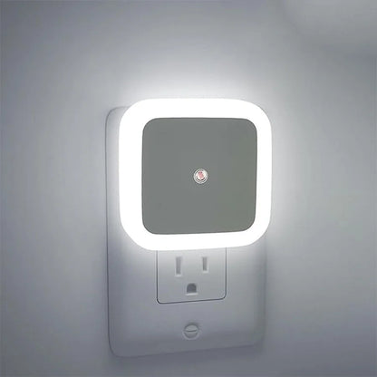 Plug in Dimmable Led Night Light with Auto Dusk to Dawn Sensor,for Hallway Bedroom Kids Room Kitchen Stairway，4Pack white light