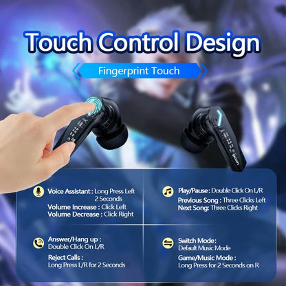Lenovo GM2 Pro Gaming Earphones Bluetooth 5.3 Sport Headset Dual Mode HD Call Noise Reduction Earbuds with Mic Music Earphones