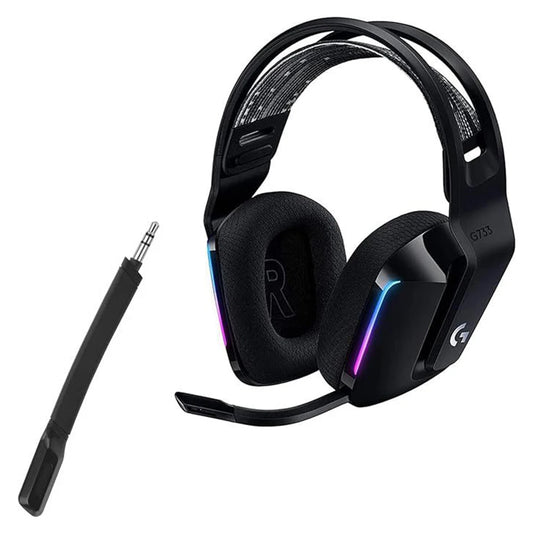 Wireless Gaming Headset Mic Aux 3.5mm Wireless Headphone Replacement Microphone Headset Mic for Logitech G733 Gaming Headphones