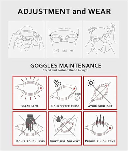 ARENA Professional Anti-Fog HD Swimming Goggles Leak Proof  Protection Glasses Men Women Adjustable Silicone Swim EYEWEAR