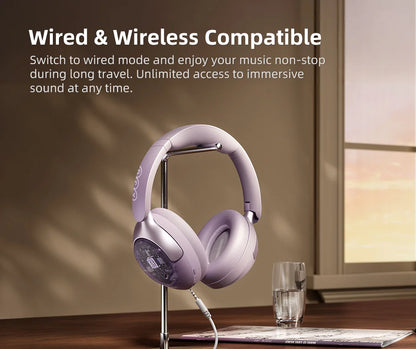 QCY H3 Pro ANC Wireless Bluetooth Headphone Hi-Res Spatial Audio Earphone with LDAC 50dB Active Noise Canceling Over Ear Headset