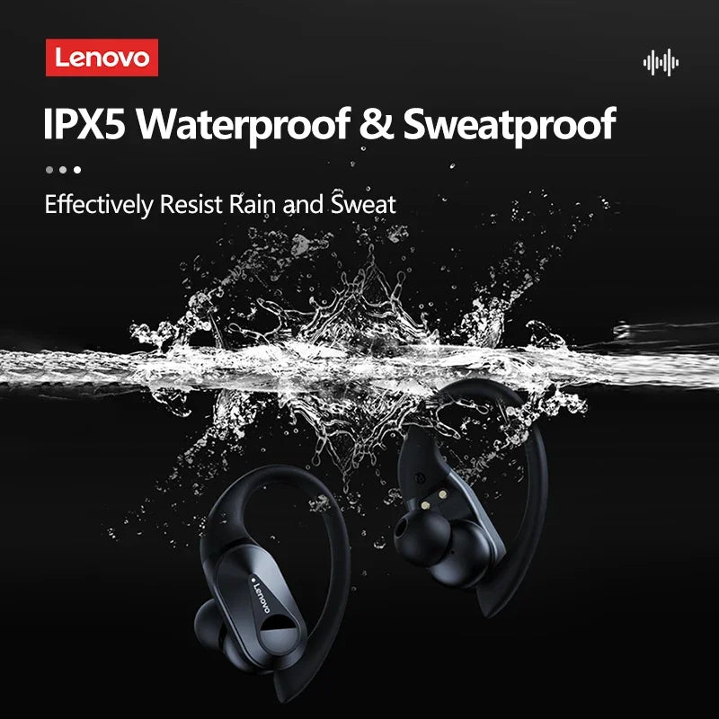 Ship From US Lenovo LP75 Bluetooth 5.3 Headphones Wireless Music Earphones LED Digital Display Noise Reduction Game Earbuds New