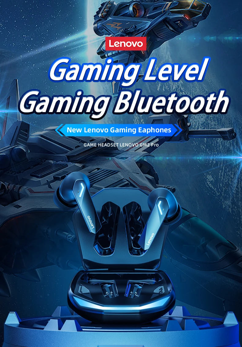 Lenovo GM2 Pro Gaming Earphones Bluetooth 5.3 Sport Headset Dual Mode HD Call Noise Reduction Earbuds with Mic Music Earphones