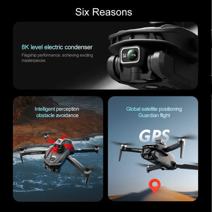 V168 PRO MAX GPS Drone Professional 8K Camera Aerial FPV Brush Avoiding Obstacle with Large Screen Remote Control Folding Drone