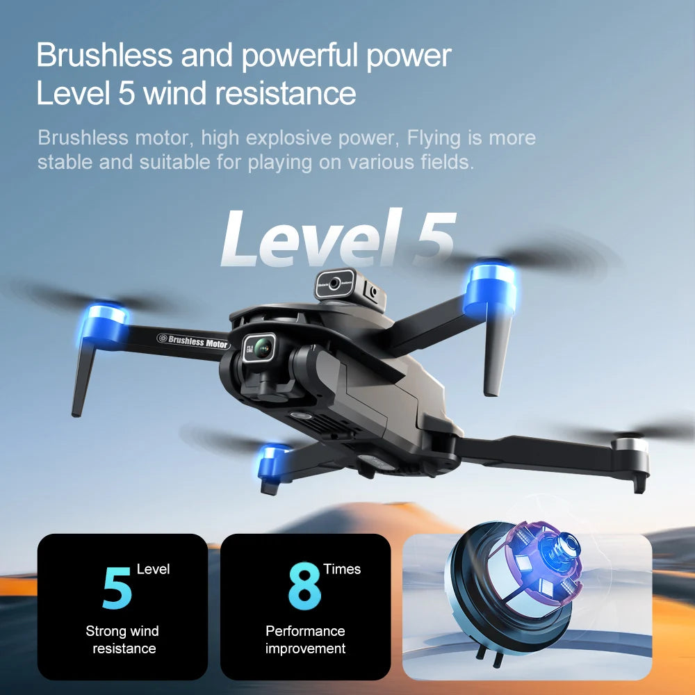V168 PRO MAX GPS Drone Professional 8K Camera Aerial FPV Brush Avoiding Obstacle with Large Screen Remote Control Folding Drone