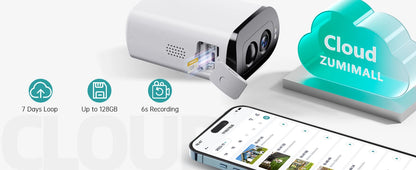 ZUMIMALL  2K Solar/battery Camera for Home Security, 3MP Color Night Vision, Wireless Outdoor,2.4GHz WiFi, 2-Way Talk,