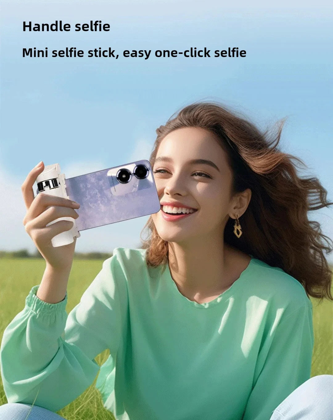 Super Mini Selfie Stick Portable Phone Holder Shooting Aid Versatile Integrated Design Bluetooth Remote For Live Broadcas